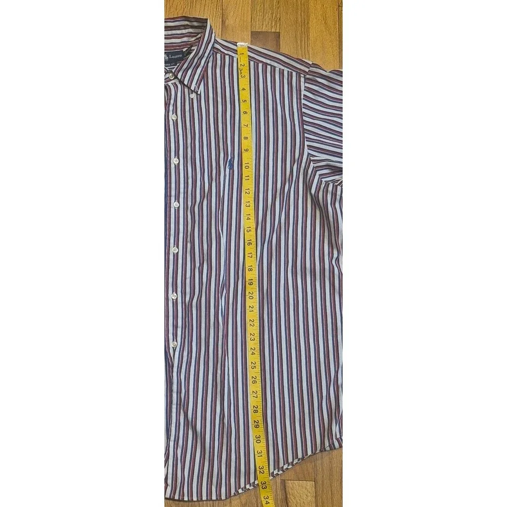 Polo Ralph Lauren Striped Polo Shirt Classic Fit Mens Size XL Red White Blue